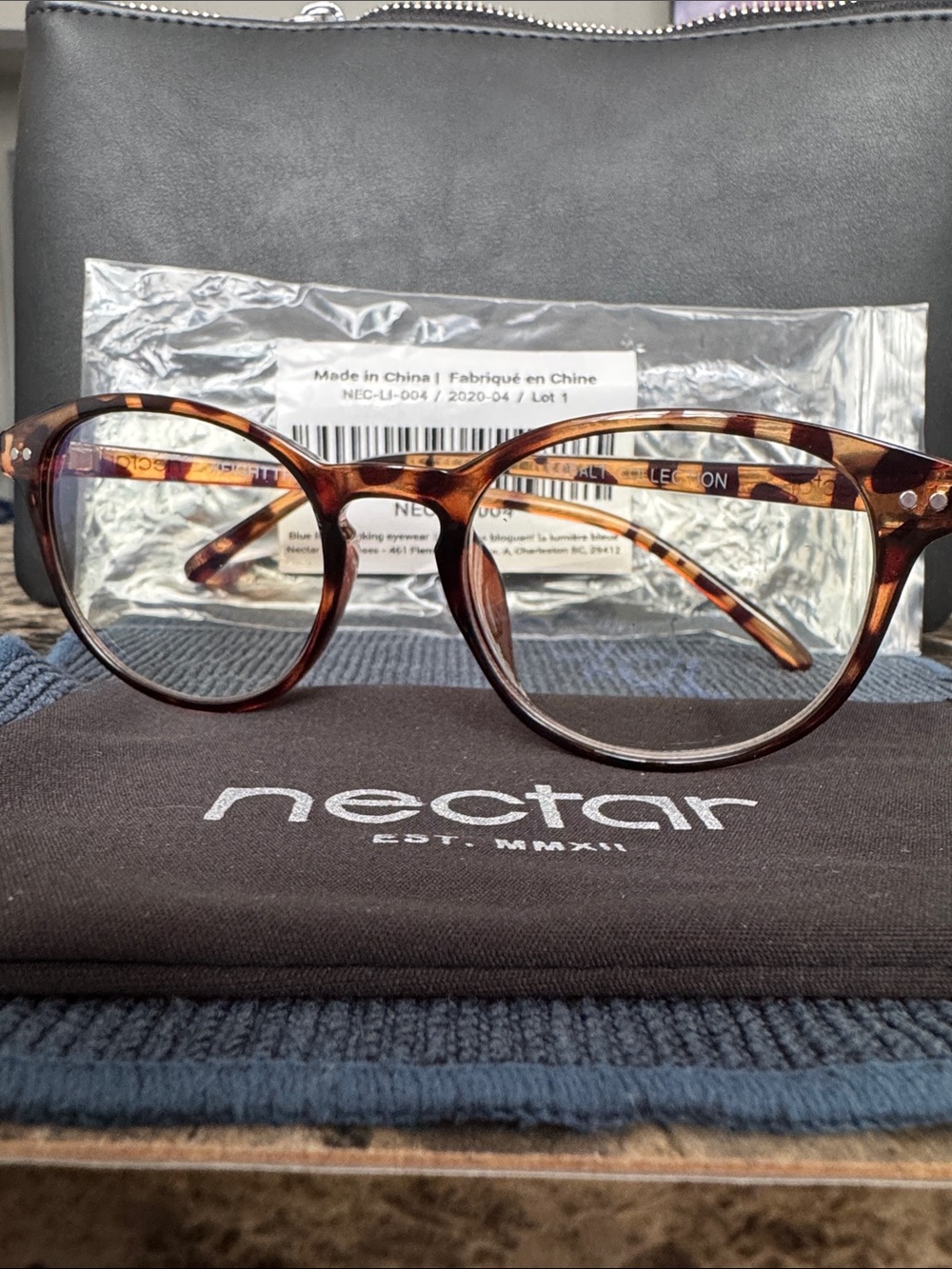 Nectar Tortoiseshell Round Blue Light Blocking Eyeglasses